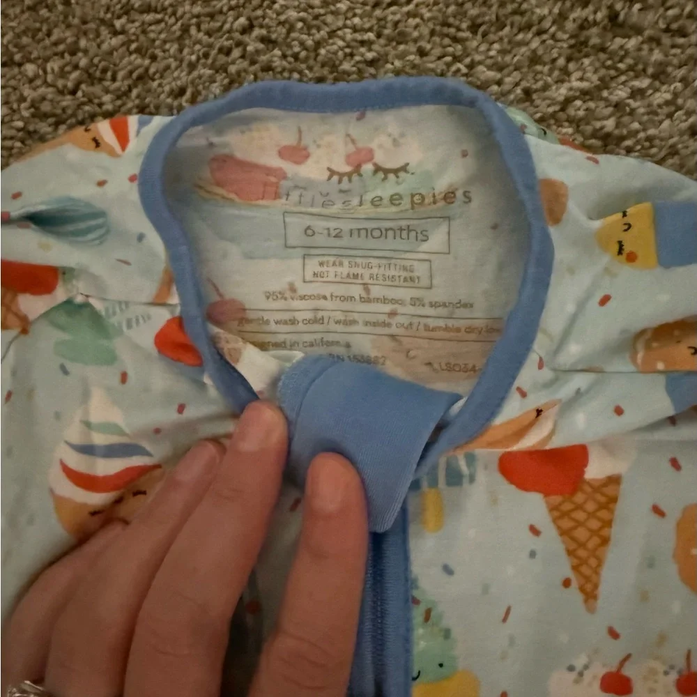 Little Sleepies Blueberry Ice Cream Social 6-12 Zippy - Picture 2 of 4